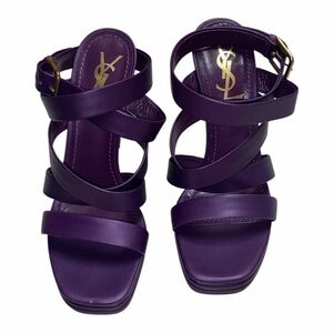 Yves Saint Laurent Deep Purple Strappy Sandals